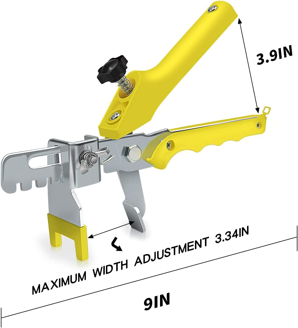 Tile Leveling System with Tile Plier - 300-Piece Tile Spacers Clips and 100-Piece Reusable Wedges - Tile Tools Set for Stone Installation (1/8 Inch Tile Spacers) image number 2