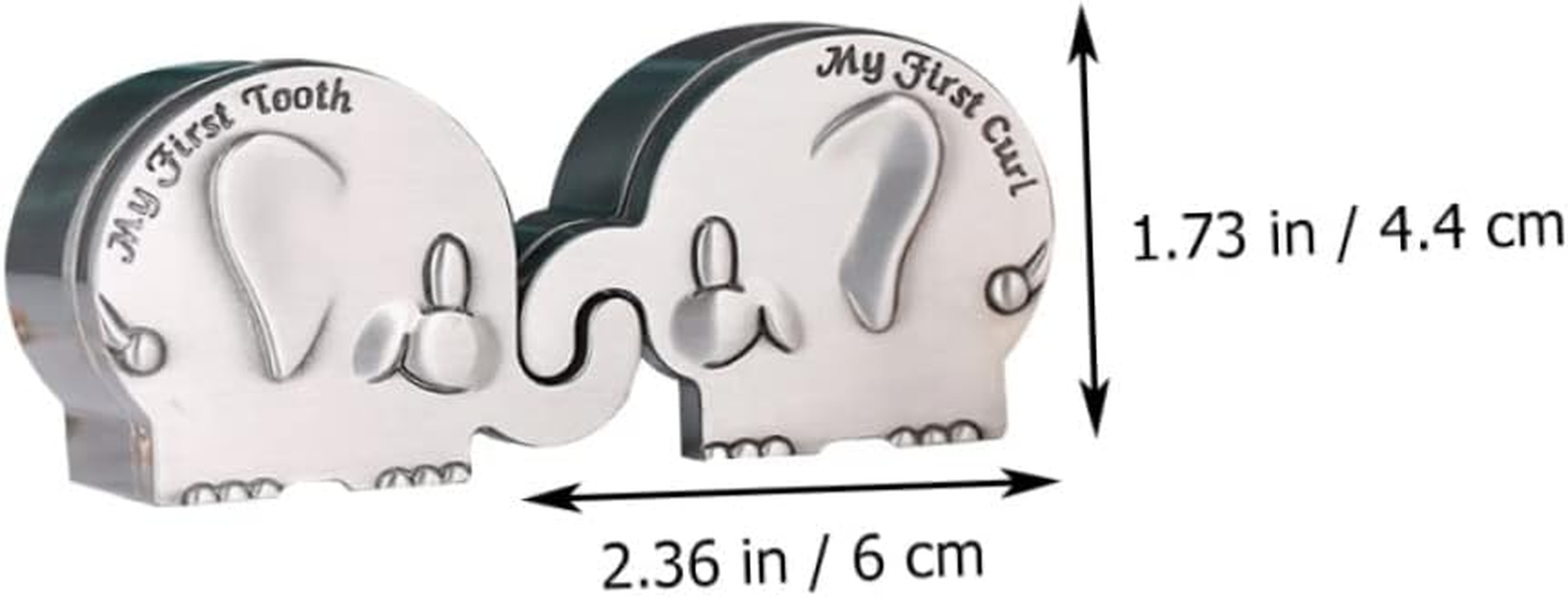 Unique Newborn Tooth Keepsake Elephant Shape First Tooth Box Collection Box image number 3