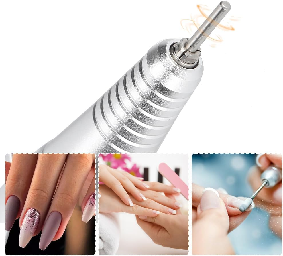 Electric Nail Drill Pen Machine Part - Aluminum Alloy Polisher Grinder Handle Replacement - Portable Manicure Pedicure Nail Art Tool image number 2