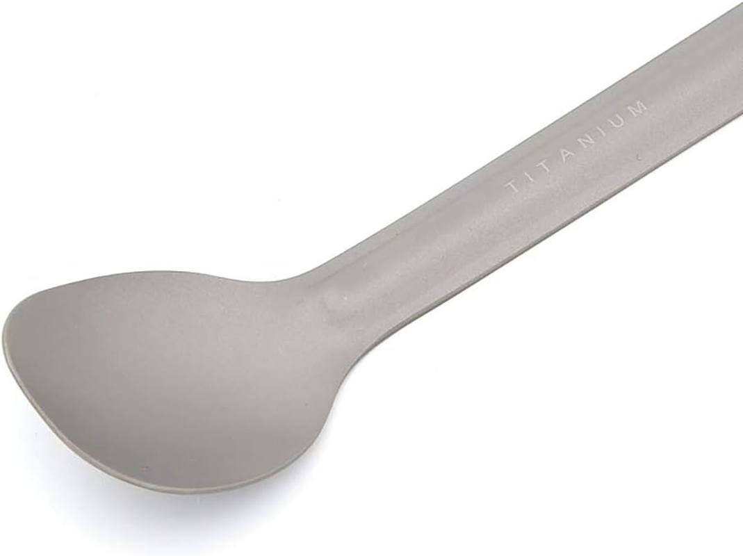 TOAKS SLV-03 Ultralight Titanium Tableware Outdoor Long Handle Spoon Camping Hiking Outdoors Picnic Spoon Cutlery image number 3
