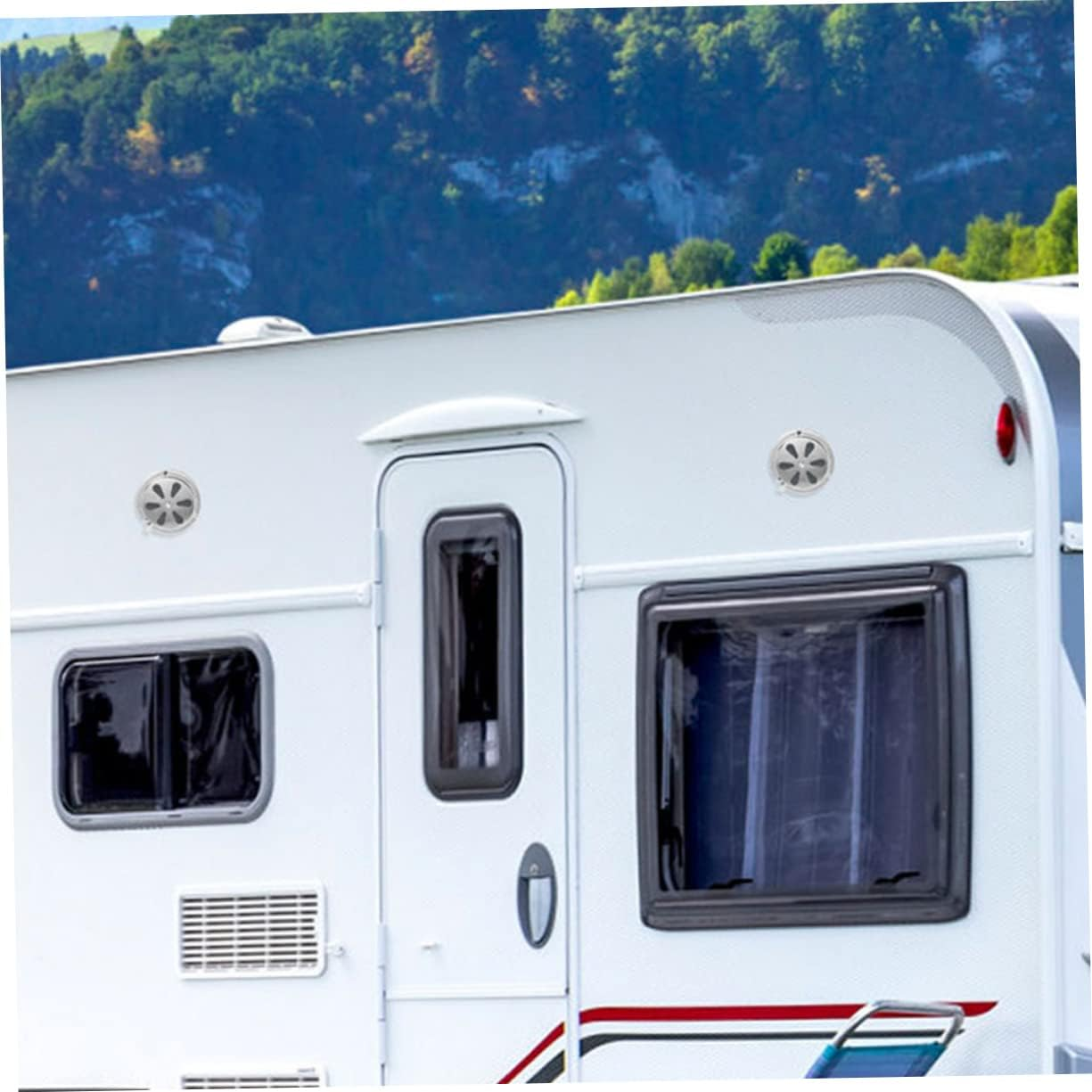 2Pcs Stainless Steel Air Vent Covers Adjustable Rv Marine round Ventilation Grilles Diameter 125Mm 95Mm for Caravan Boat Shed Ventilation image number 2