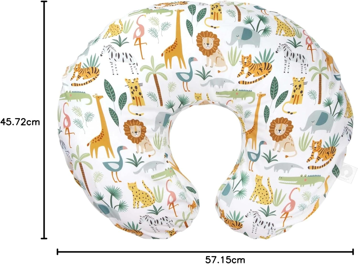 Boppy Original Support Nursing Pillow Cover, Colorful Wildlife, Soft Cotton Blend, Fits All Boppy Original Nursing Supports for Breastfeeding, Bottle Feeding, and Bonding, Cover Only image number 1