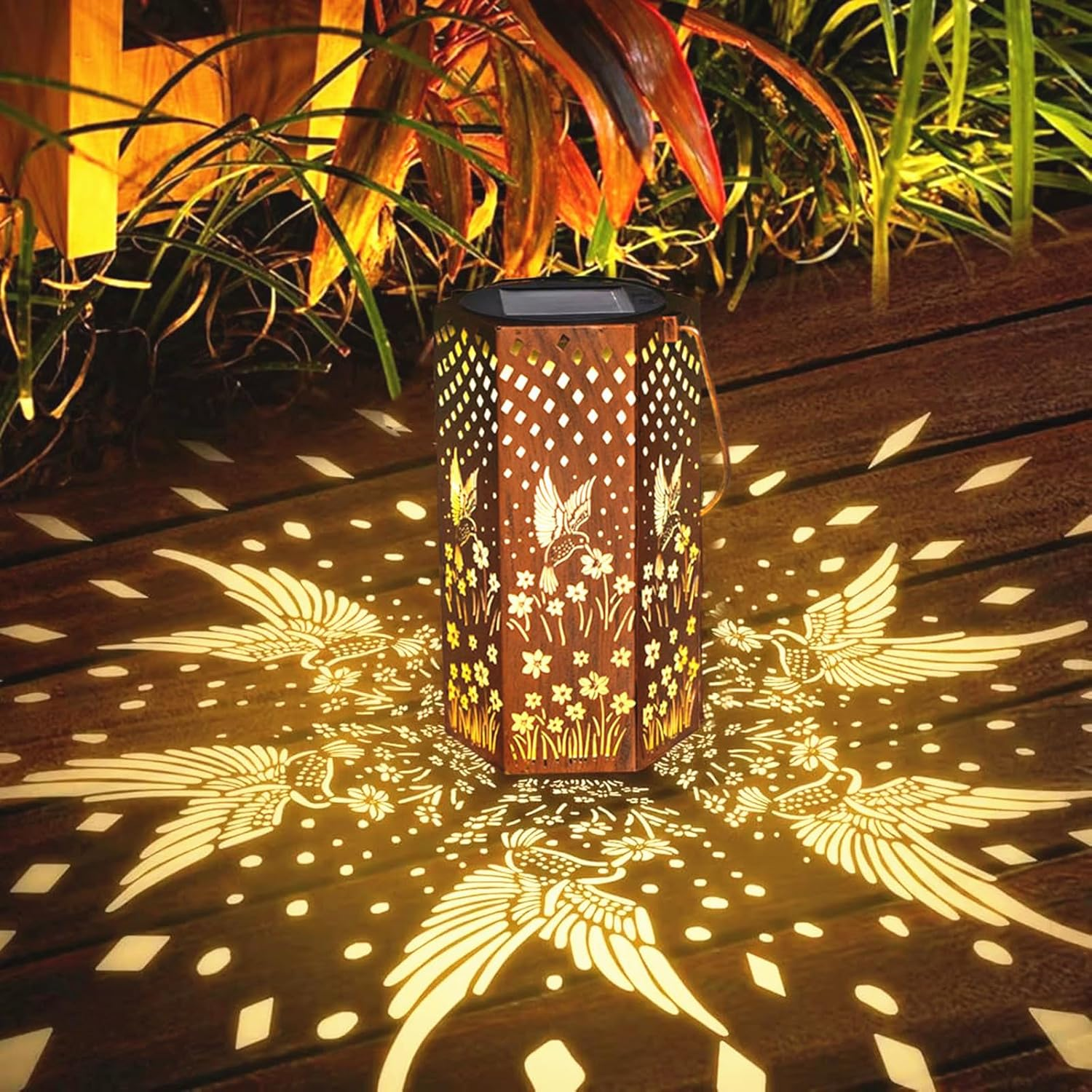 Solar Lights for Outdoor Hanging - 1 Piece Solar Lights for Outdoor Garden - IP65 Waterproof Solar Lantern for Outdoors, Metal Solar Garden Lights for Outdoor Garden Decoration Outdoor Balcony Patio image number 3