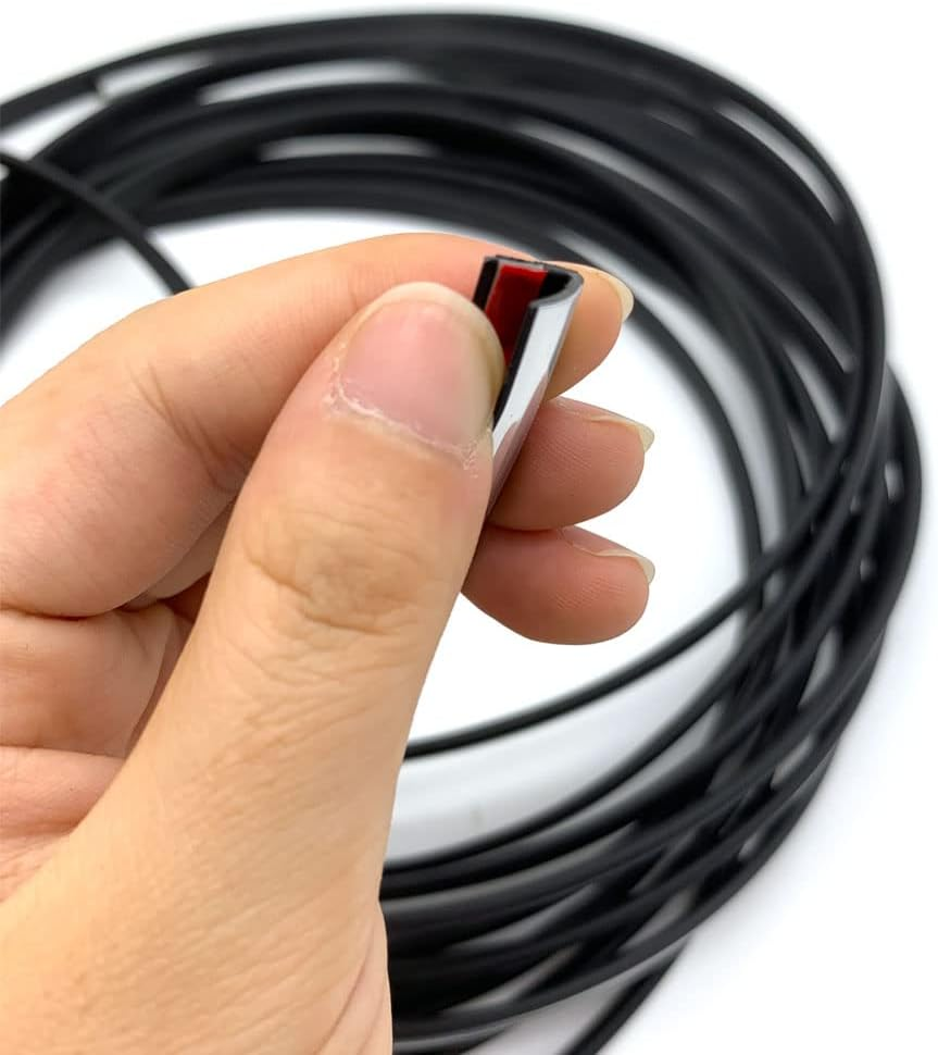 29Ft(9M) Car Edge Trim Rubber Seal Protector U Shape Car Door Edge Guard with Built-In Self-Adhesive Tape Fit for Most Car (Silver) image number 2