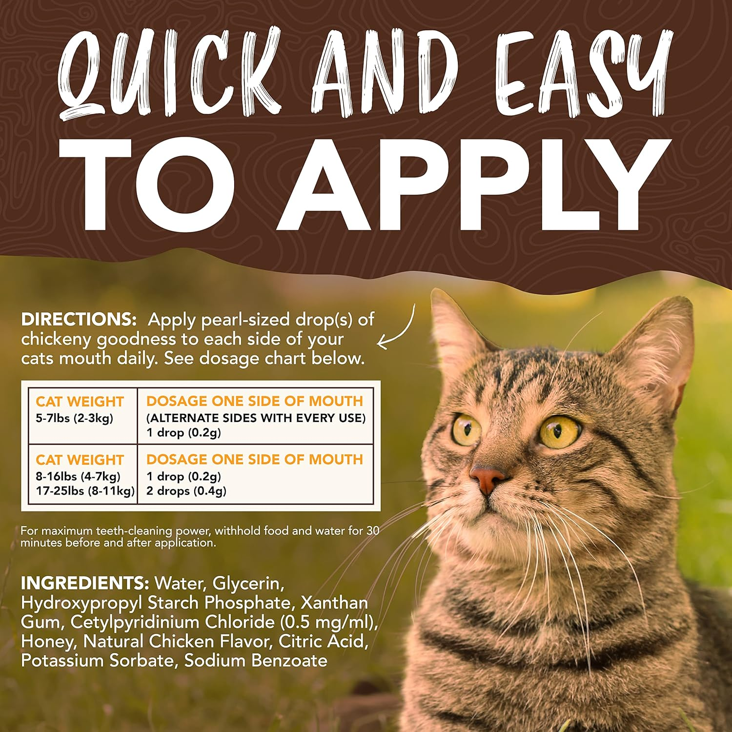 Tropiclean Enticers Teeth Cleaning Cat Gel Honey Marinated Chicken 59Ml image number 3