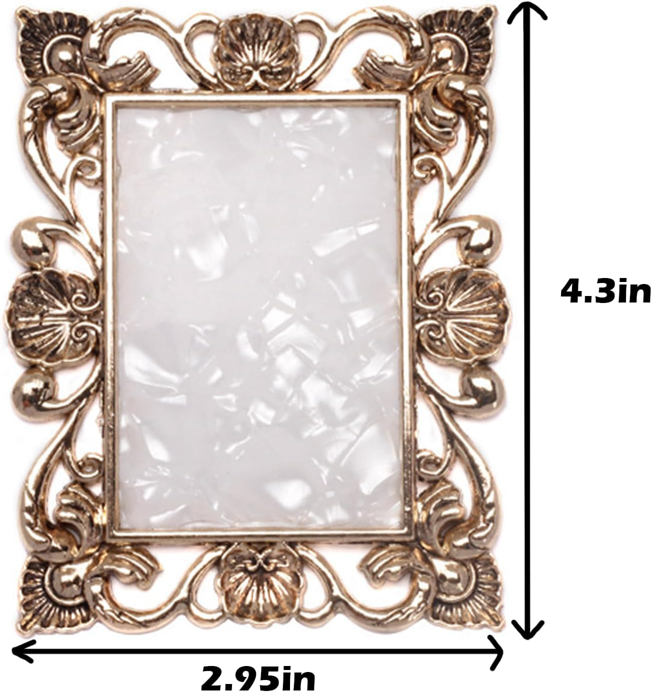 2 Pcs Nail Art Palette Nail Mixing Palette Polish Color Mixing Plate Golden Edge Nail Holder Display Board Heart Shape Cosmetic Mixing Tools (Gold) - Bronze/Gold image number 5