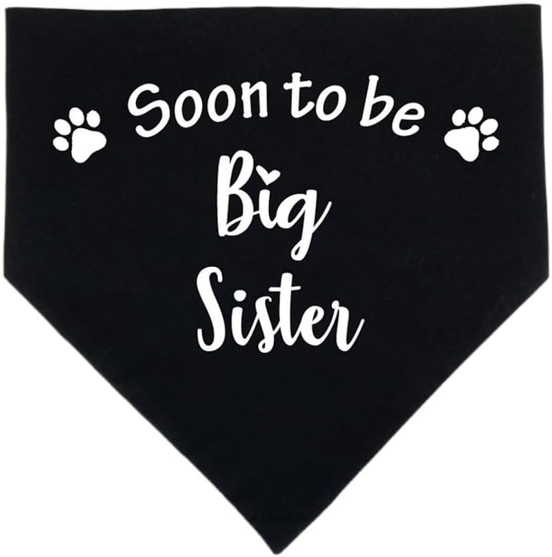 Big Sister Announcement Dog Bandana Baby Pregnancy Gift Shower Party Decorations image number 1