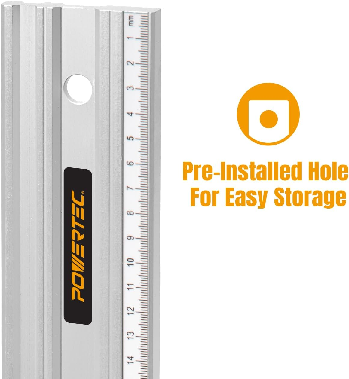 POWERTEC 18 Inch Straight Edges, Straight to within .001'' over 18'' Machined Flat, Precision Woodworking Tools for Table Saw, Router Table, MDF Workbench Top, Jointers, and Planers. 71213 image number 1