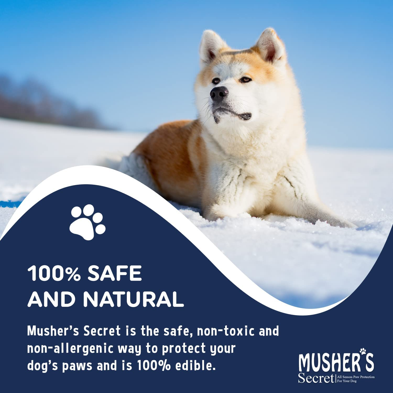 Musher'S Secret Dog Paw Wax 200 G (7Oz) - Moisturizing Dog Paw Balm That Creates an Invisible Barrier That Protects and Heals Dry Cracked Paws - All-Natural with Vitamin E and Food-Grade Ingredients image number 3