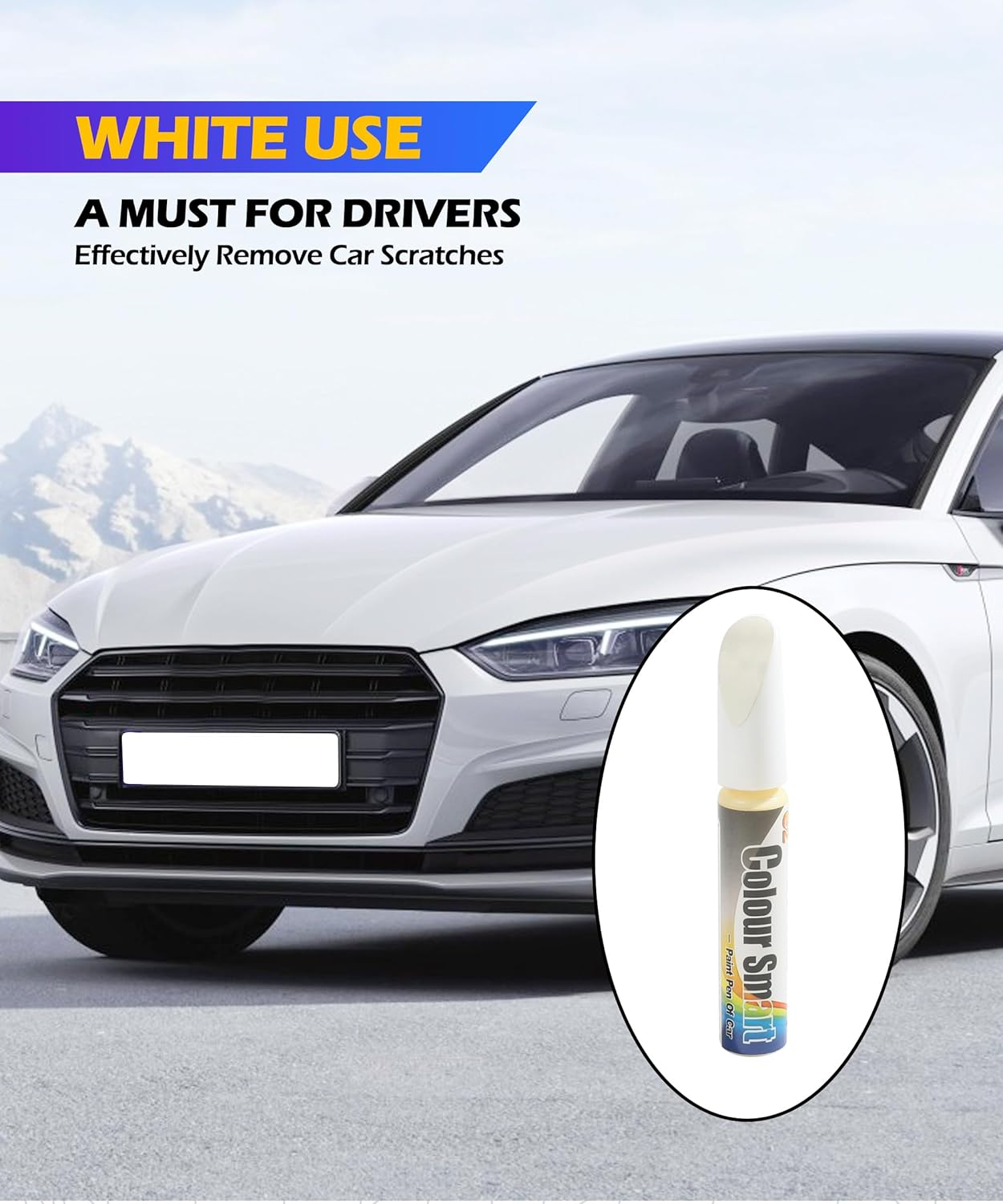 Touch up Paint Pen,Car Paint Pen,Car Paint Scratch Repair,Car Accessories Car Scratch Remover Pen,Car Touch up Paint,Car Paint Scratch Repair,Paint Pen for Cars Paint Scratch Repair (White) image number 3