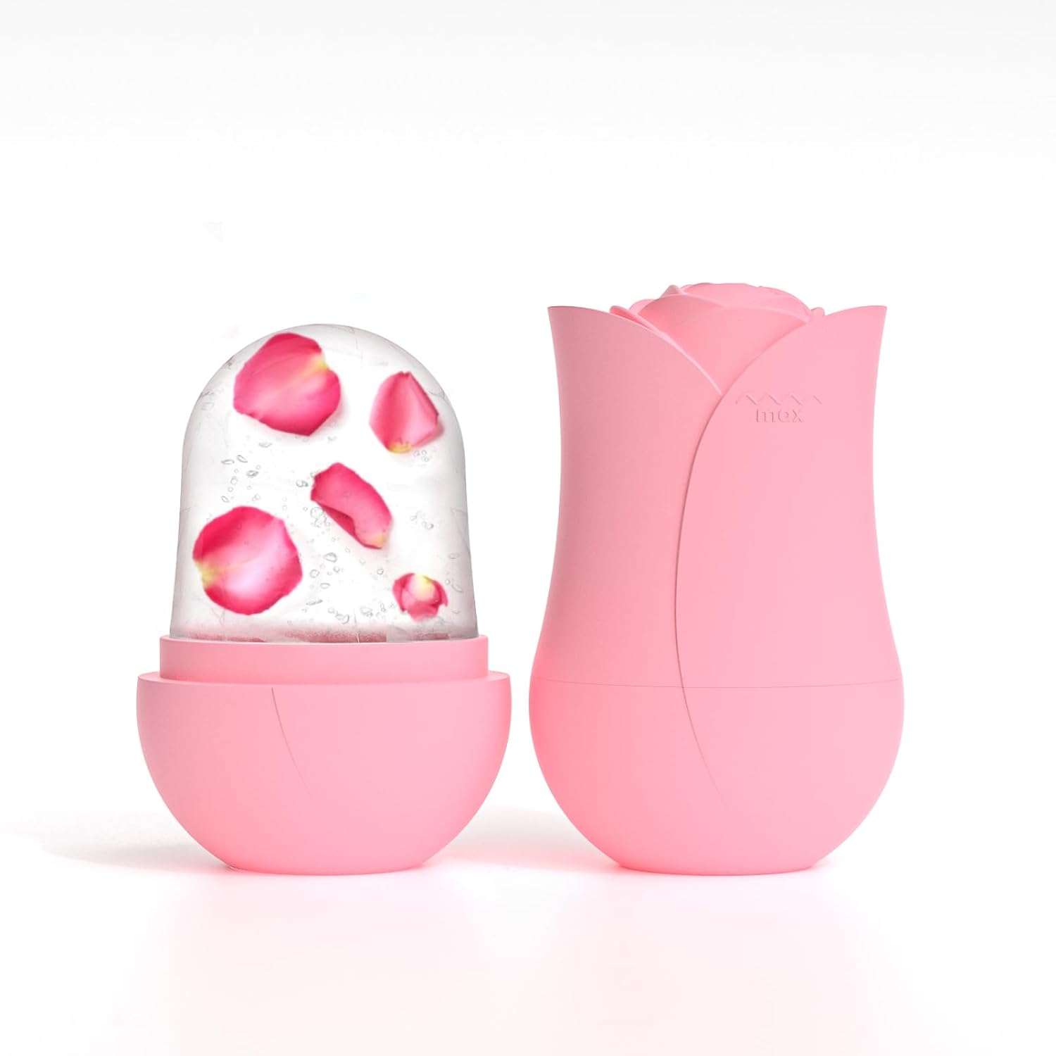 Roseflower Facial Ice Roller, Rose Top Ice Roller for Face and Eyes, Reuseble Silicone Ice Mold for De-Puff, Reduce Redness, Shrink Pores, Sunburn Repair, Face Massage, Birthday Holiday Beauty Gift