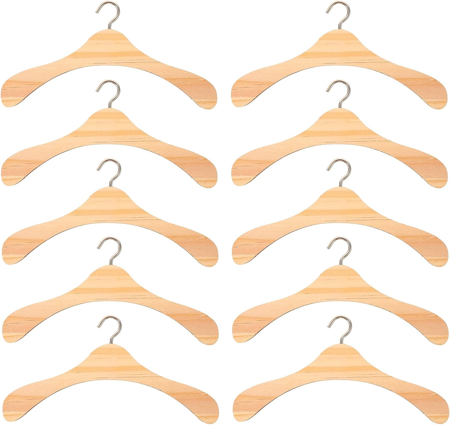 10 Pcs Wooden Hangers for Kids, 6'' Kids Baby Toddler Children Wooden Hangers,For Clothes & Pants, Baby Children Wooden Hangers