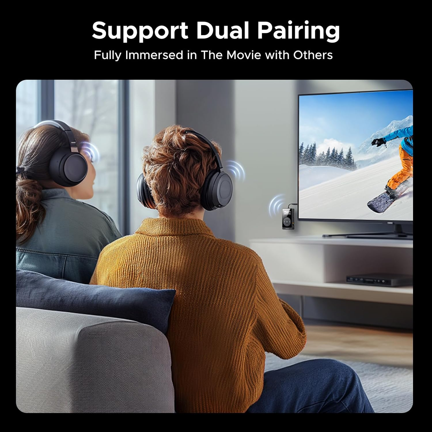 UGREEN Airplane Bluetooth 5.3 Transmitter Receiver for 2 Airpods, Aptx Adaptive/Hd Audio 3.5M Aux Bluetooth Adapter for Airplane TV Wireless Headphones, Travel Essentials for Flying image number 1