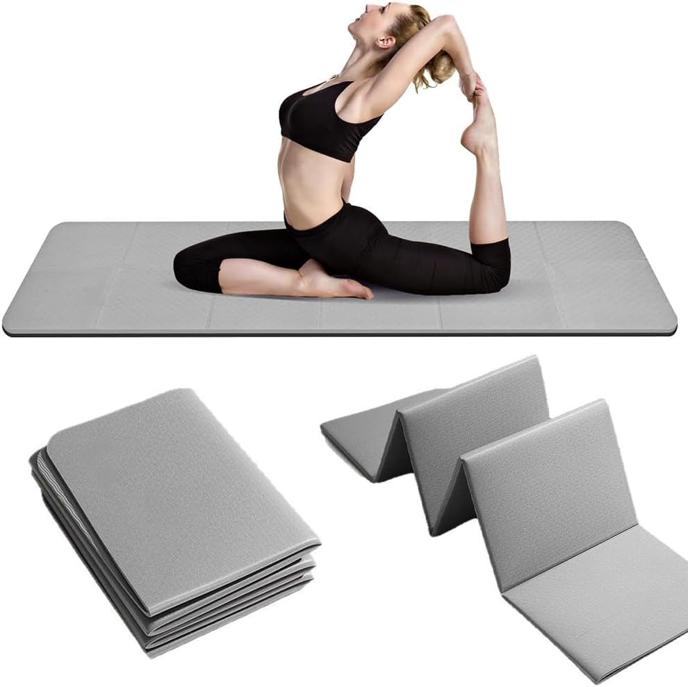 MOTRAIN Non Slip Exercise Mat,Fitness Pad/Foldable Yoga Mat 6Mm Extra Thick,Yoga Mat for Yoga Pilates,Cardio,Exercise Equipment image number 4