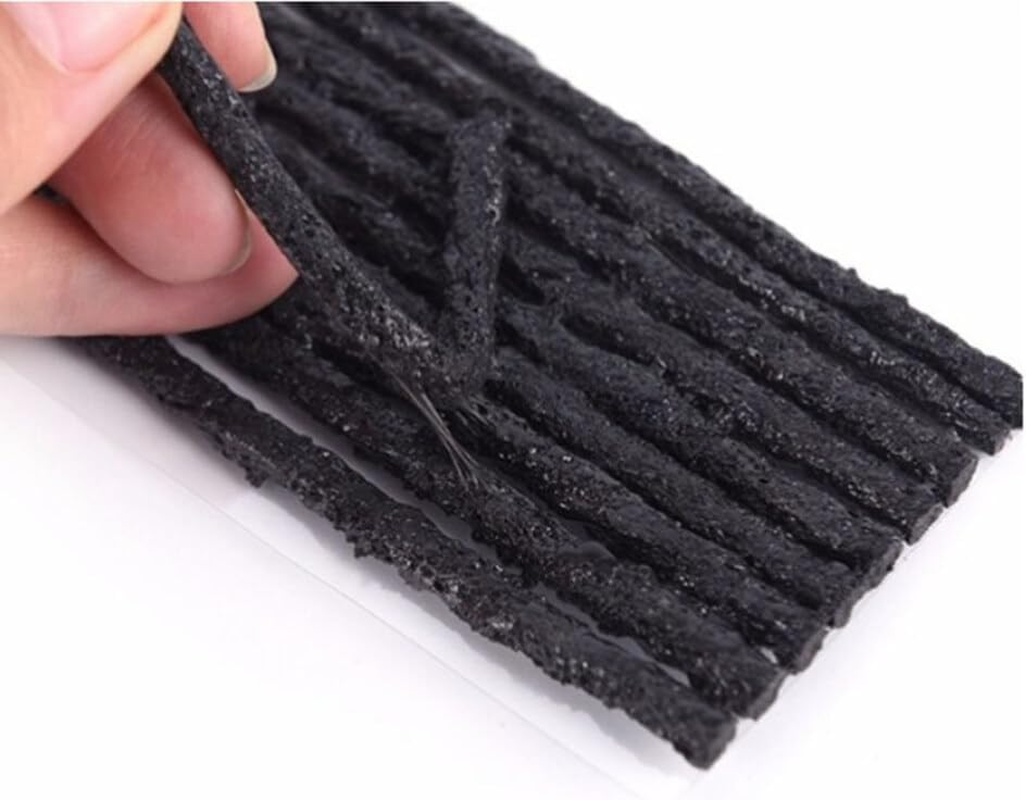 Veemoon 100Pcs Car Tubeless Seal Strip Black Tire Repair Tool for Automotive Vacuum Wheels Flexible Essential for Emergency Puncture Fixes Suitable for Multiple Uses image number 4