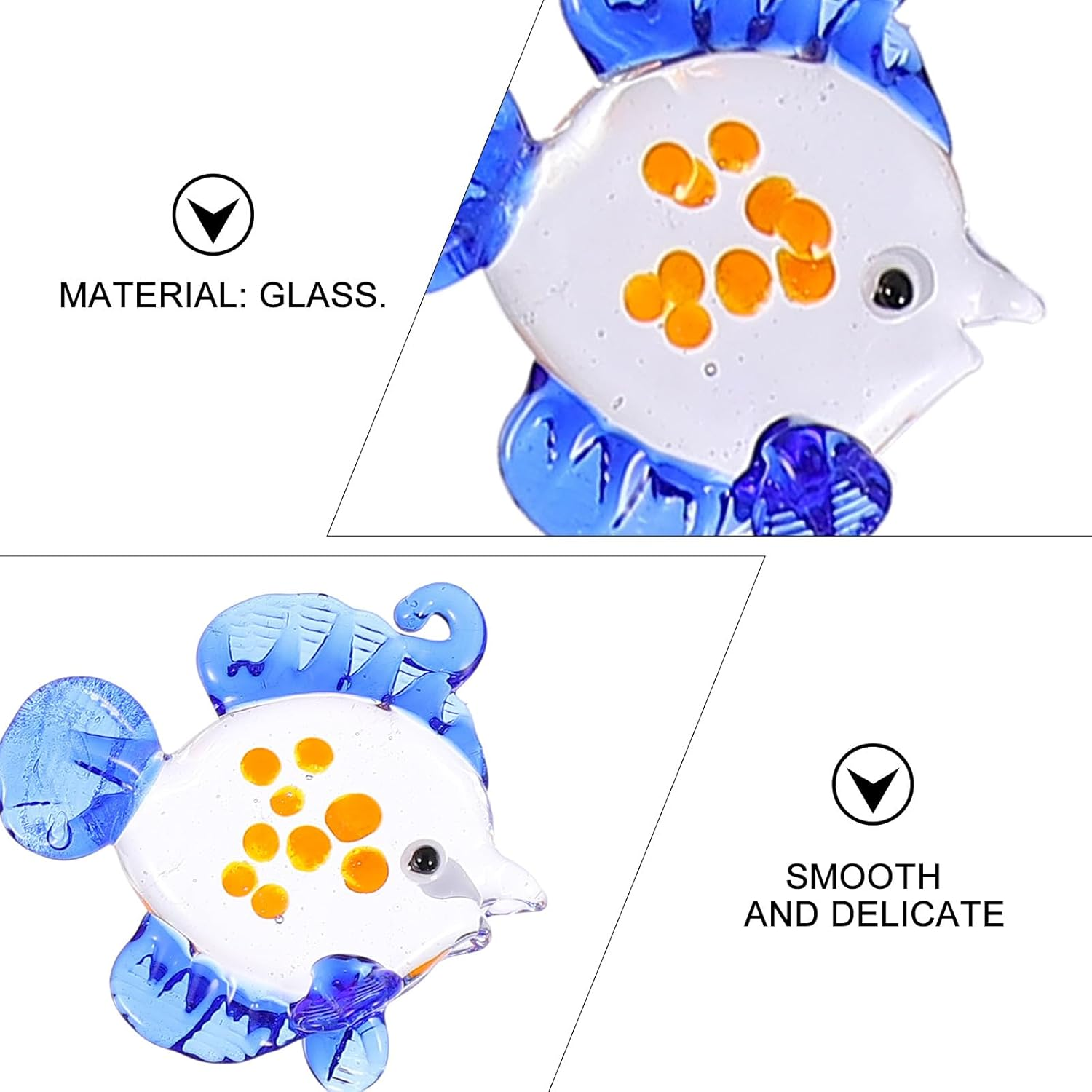 10Pcs Glass Aquarium Ornament Set Fish Tank Landscape Decoration Micro Floating Figurines for Home and Aquarium Pet Supplies image number 3