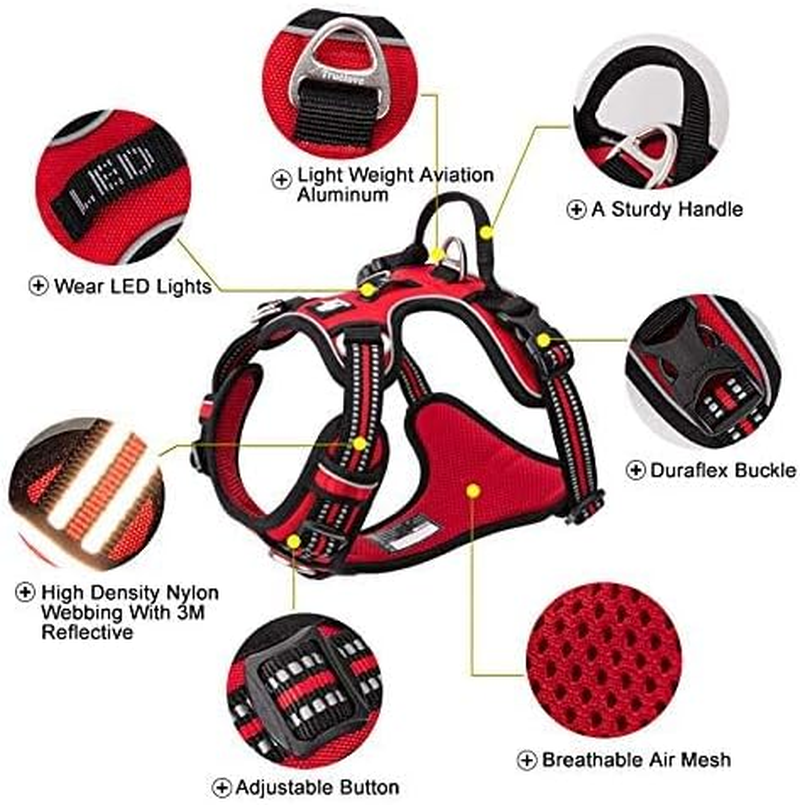 Truelove No Pull Dog Harness, Reflective Dog Harness for Dogs, Adjustable Soft Padded Pet Vest with Easy Operation Handle TLH56512 image number 3