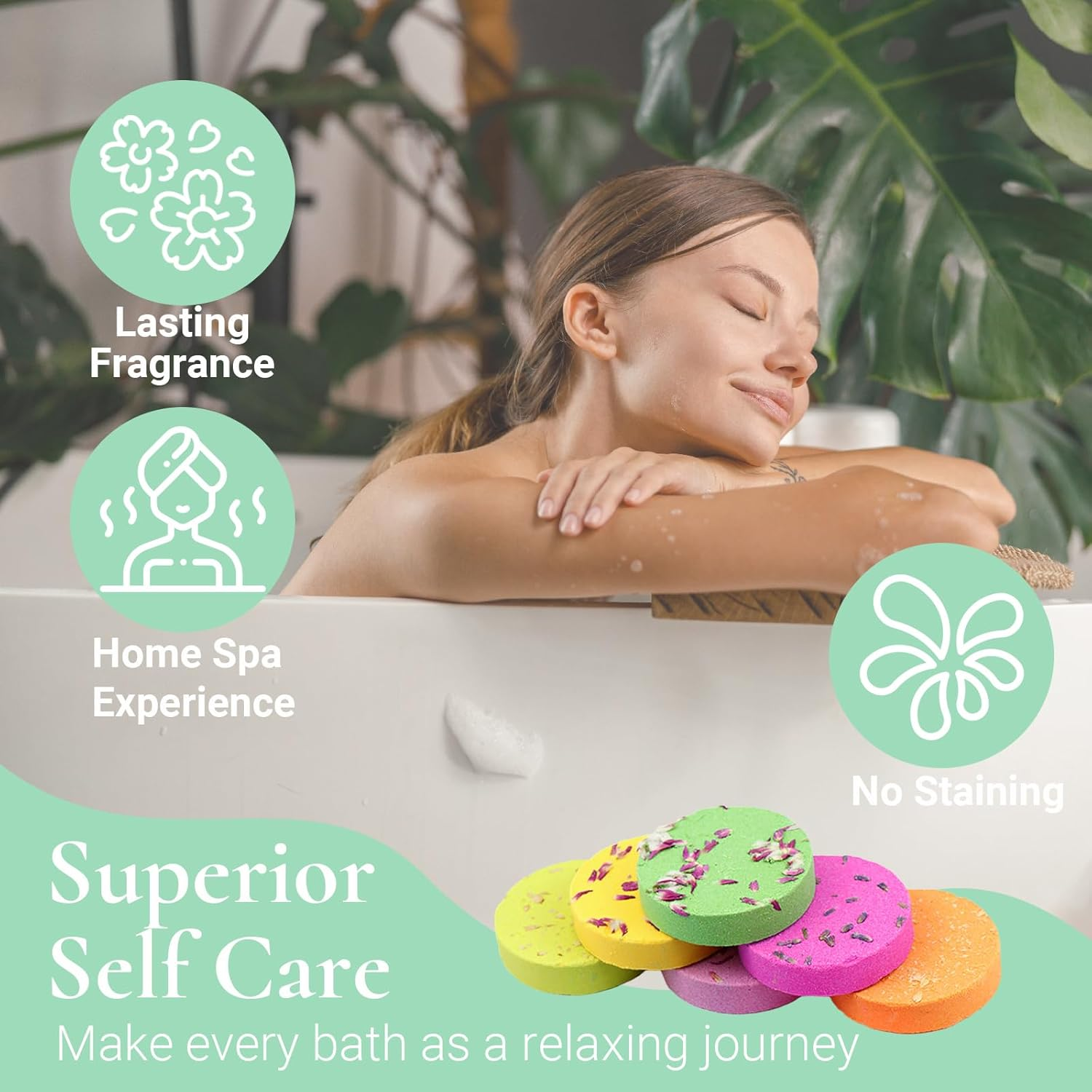 Aromatherapy Shower Steamers, 8 Pcs with Box, 8 Fragrances, Shower Bomb Tablets Set, Natural Ingredients, Self Care, Relaxation for Women Men, Gifts for Women image number 5