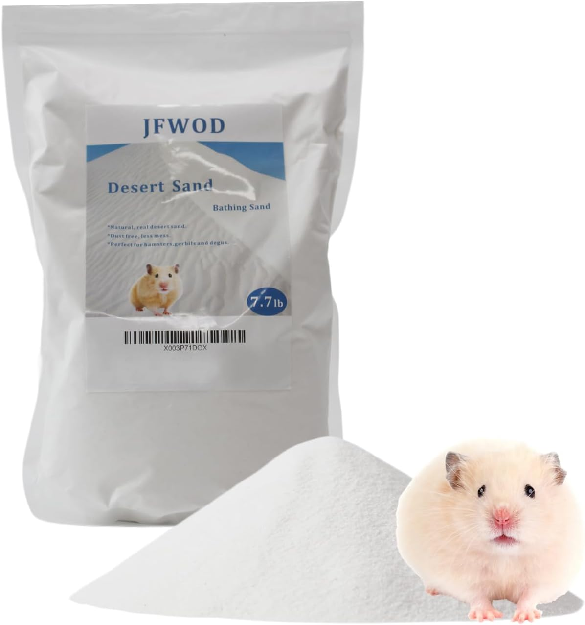 JFWOD Hamster Bath Sand, 7.7Lb Dust Free Desert Sand or Potty Litter Sand for Hamster Chinchillas Gerbil Syrian Mice Small Animals