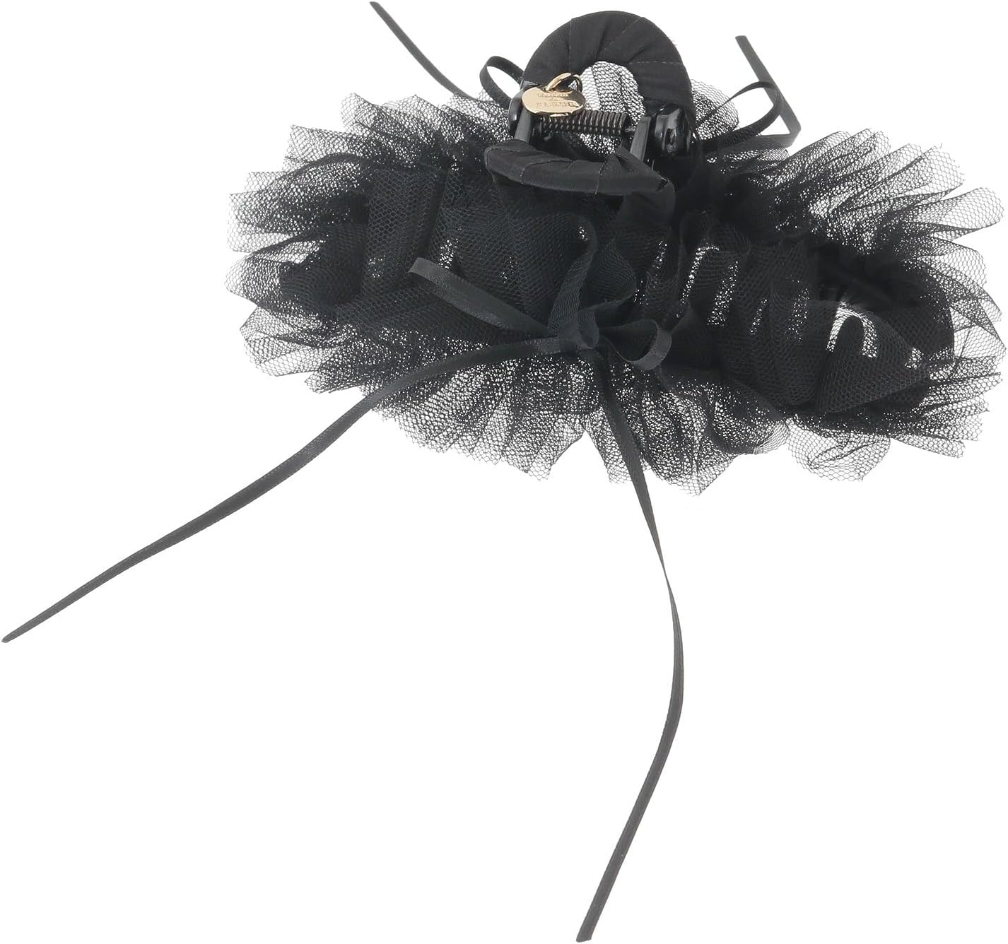 Maison De Fleur Women'S Tulle Tiny Ribbon Hair Accessory, Black