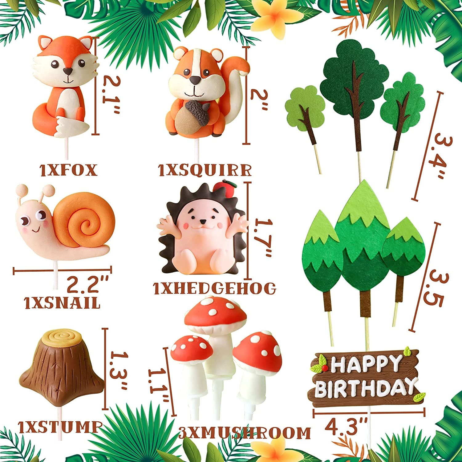 New Fox Hedgehog Cake Decoration (Yellow) image number 1