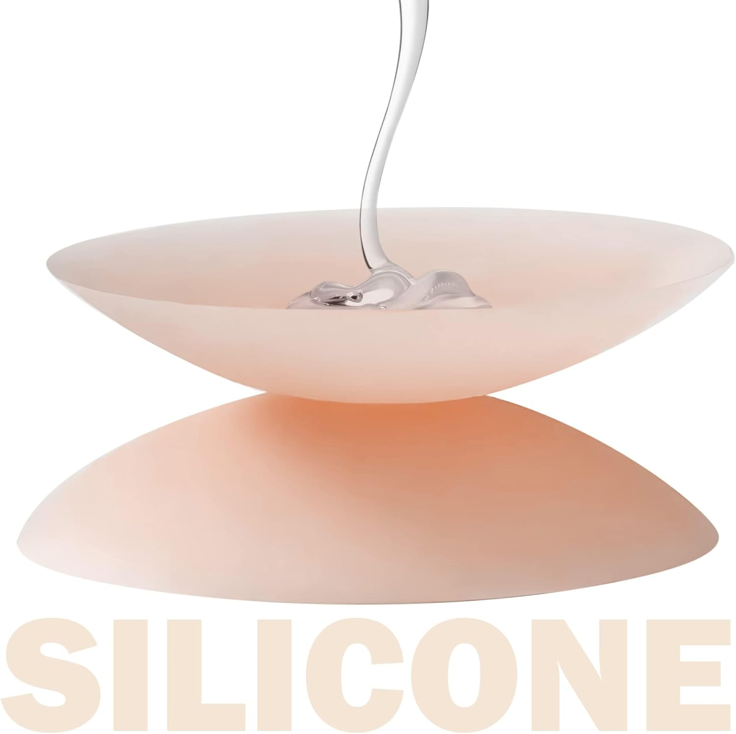 Woman Silicone Pasties Adhesive Bra Reusable 2 Pair Nipple Cover Set by MUQU (Nude) image number 6