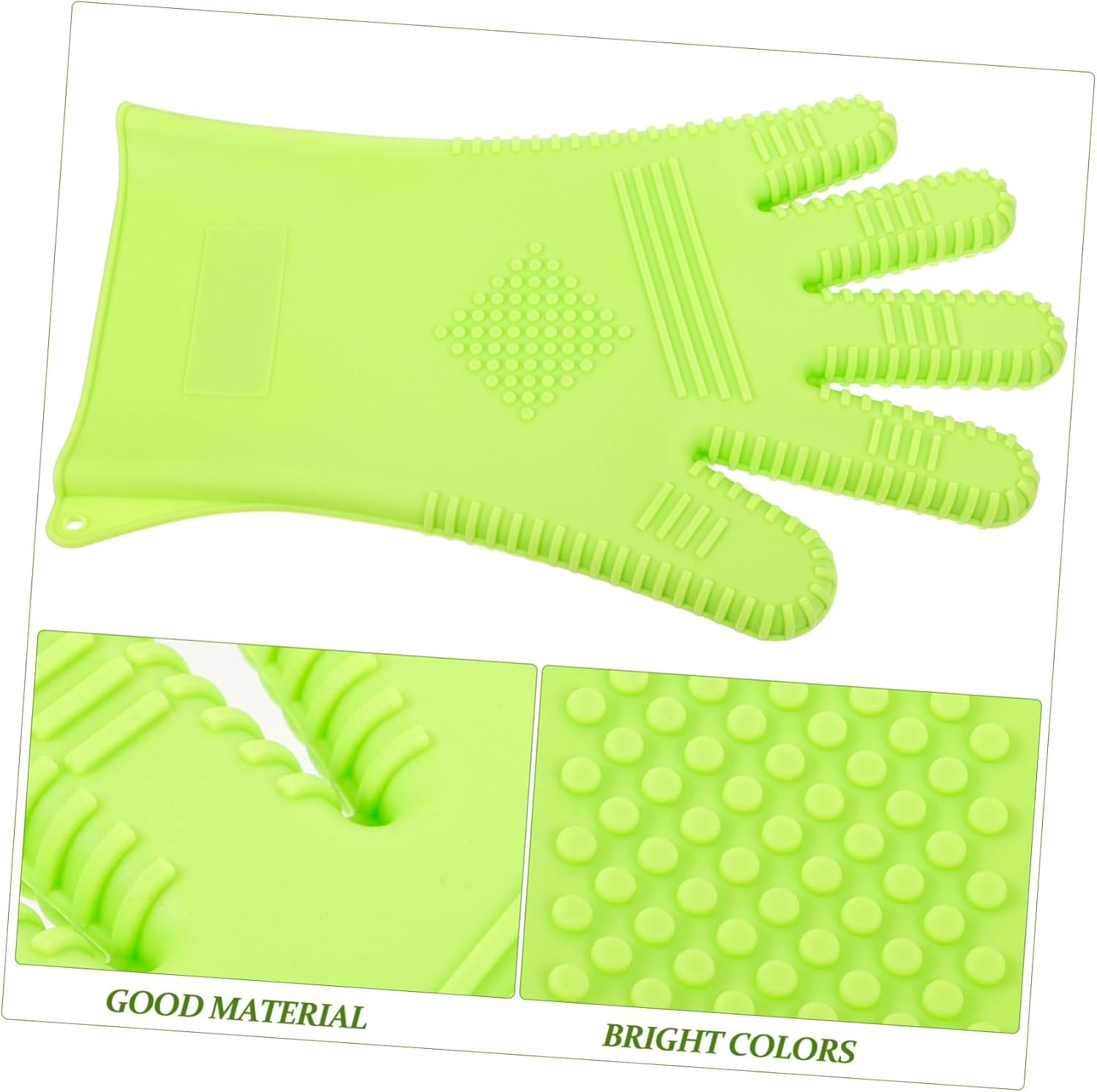 FOYTOKI Thermal Insulated Silicone Gloves Heat Gloves for Hair Styling Cooking Food Safe Oven Mittens Large