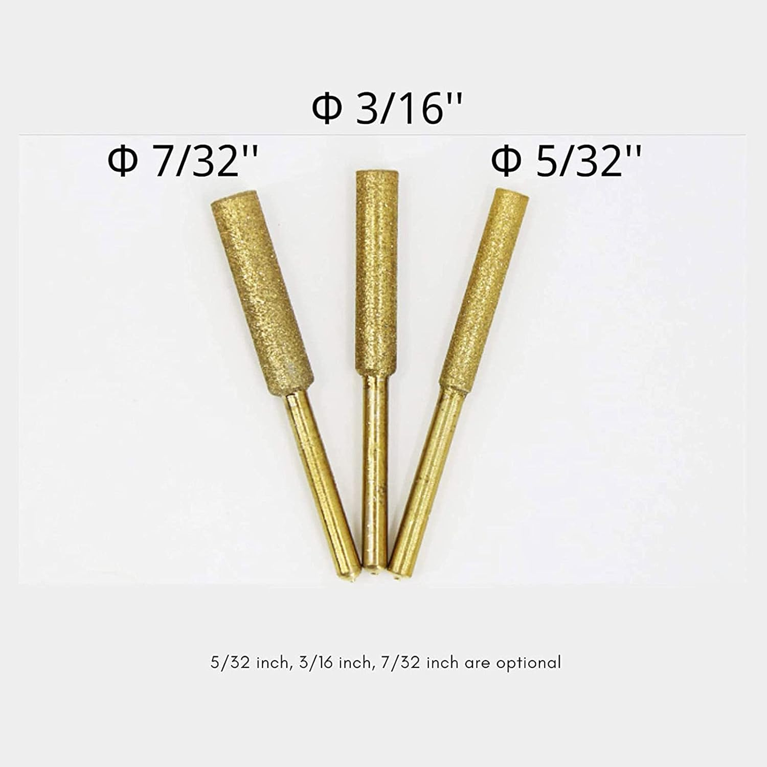 8Pcs Chainsaw Bits Titanium Plated Diamond Sharpener High Hardness Electric Chainsaw File 4.8Mm image number 1