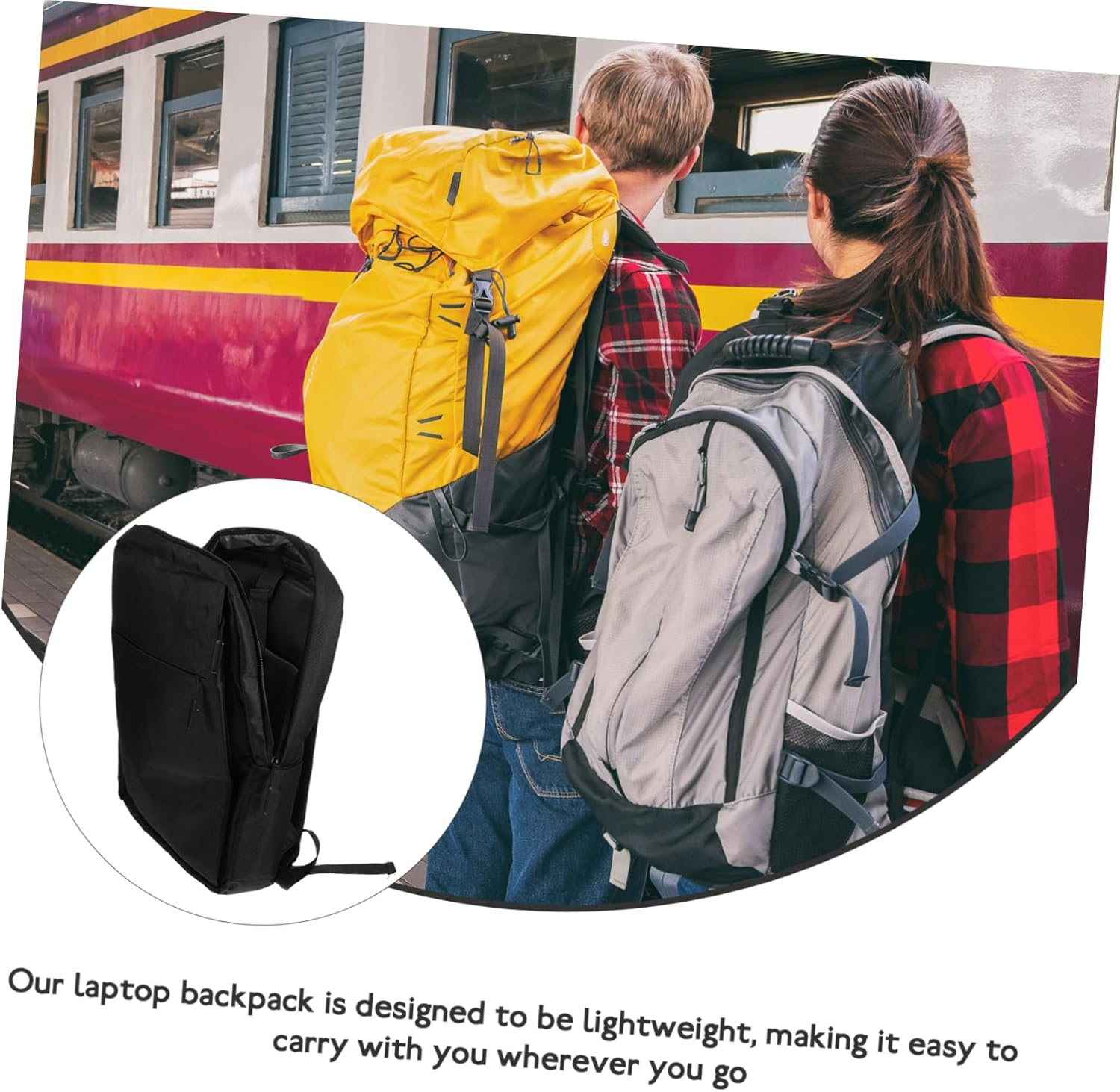COMPUKAS Laptop Backpack Business Bag with Usb Charging Port Large Travel Computer Backpack for Men and Students Black image number 5