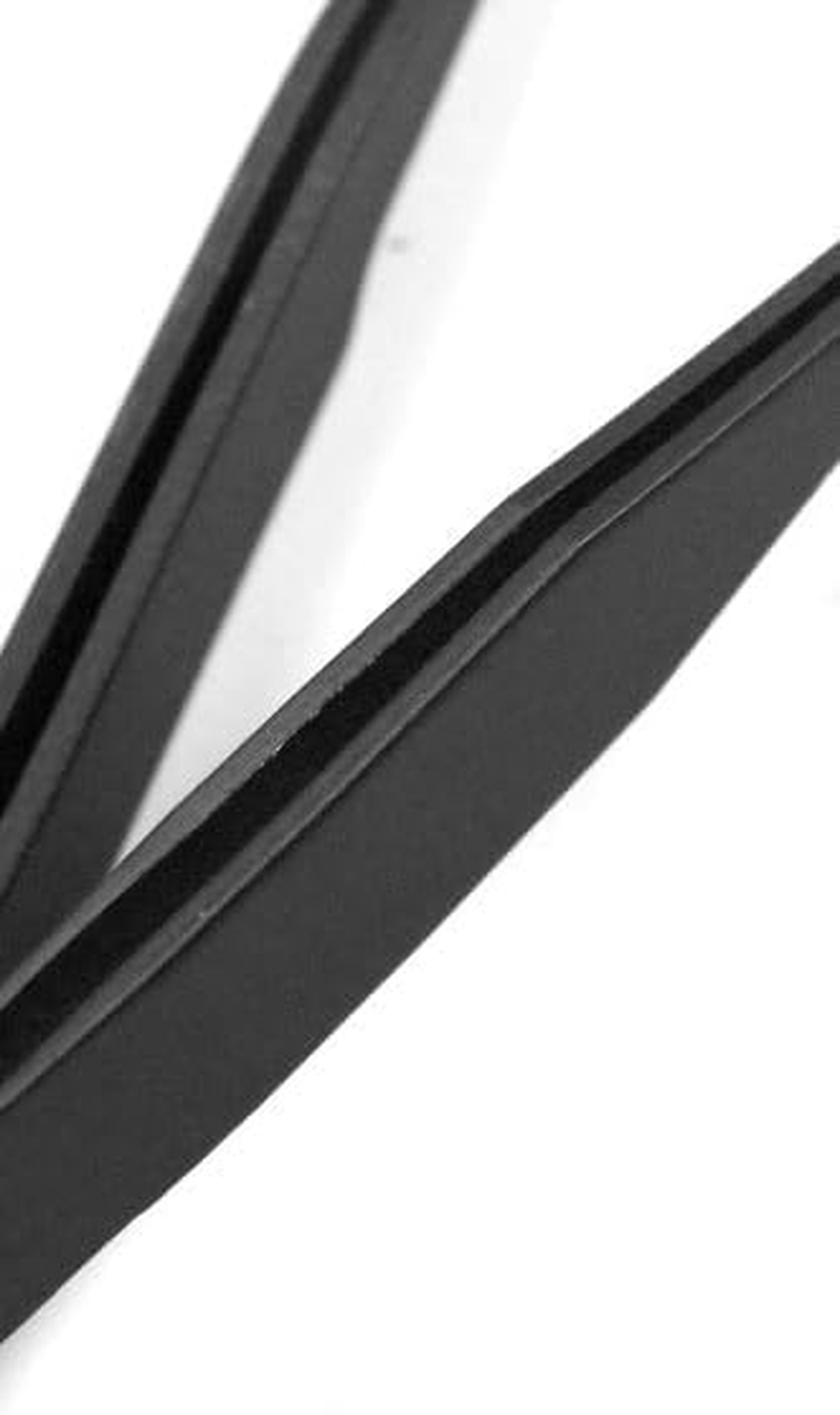 Eyelash Tweezers -Precision Eyelash Extension Tweezers Set - Professional Straight & Curved Pointed Very Fine Tip Tweezers for Lash Extensions - Black - 2Pcs (Black, Set of 2) image number 5