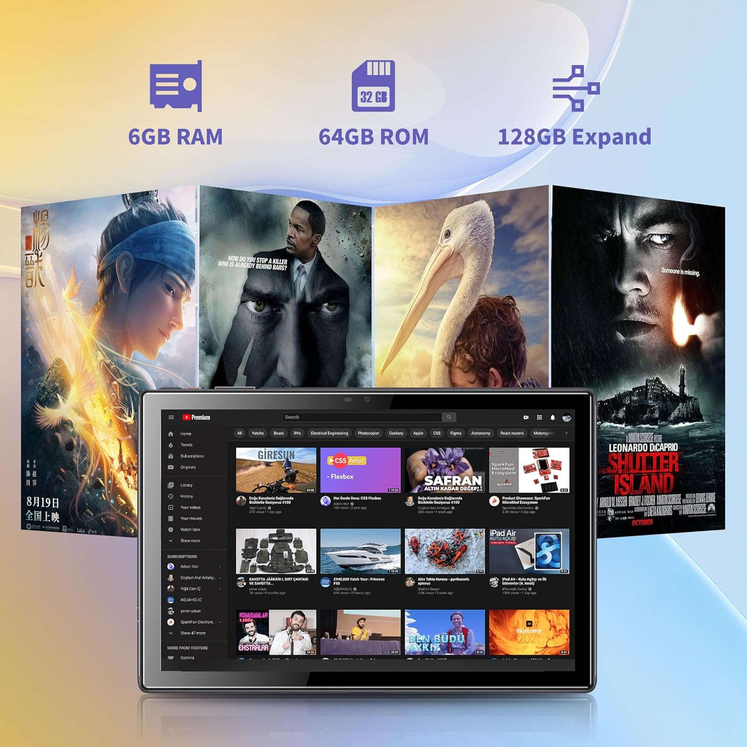 BYYBUO Android 13 Tablet,10.1 Inch Tablet with Case, 64GB ROM Quad-Core Processor 5000Mah Battery, 1280X800 IPS FHD Touchscreen 5MP+8MP Camera, Bluetooth, Wifi, Smartpad Gray image number 1