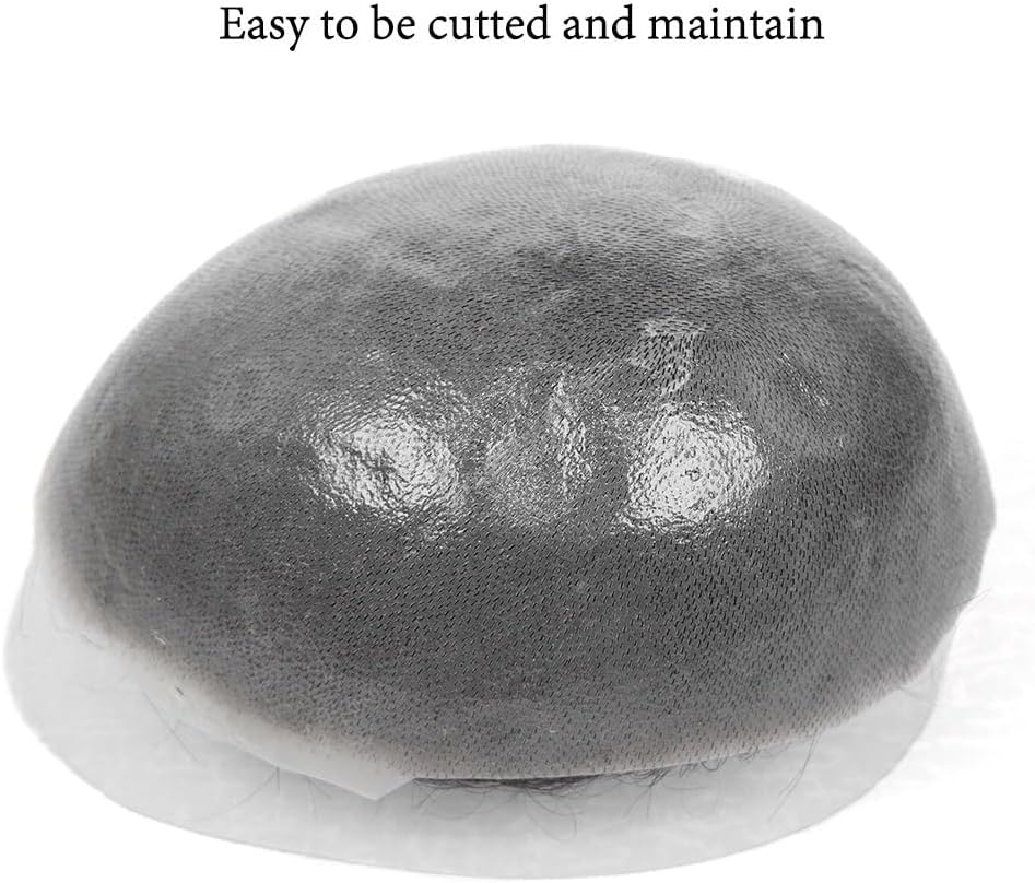 Replacement Men'S Capillary Prothesis 0.08Mm V Looped Full PU Base Toupee Natural Black Human Hair Male Hair System Systems