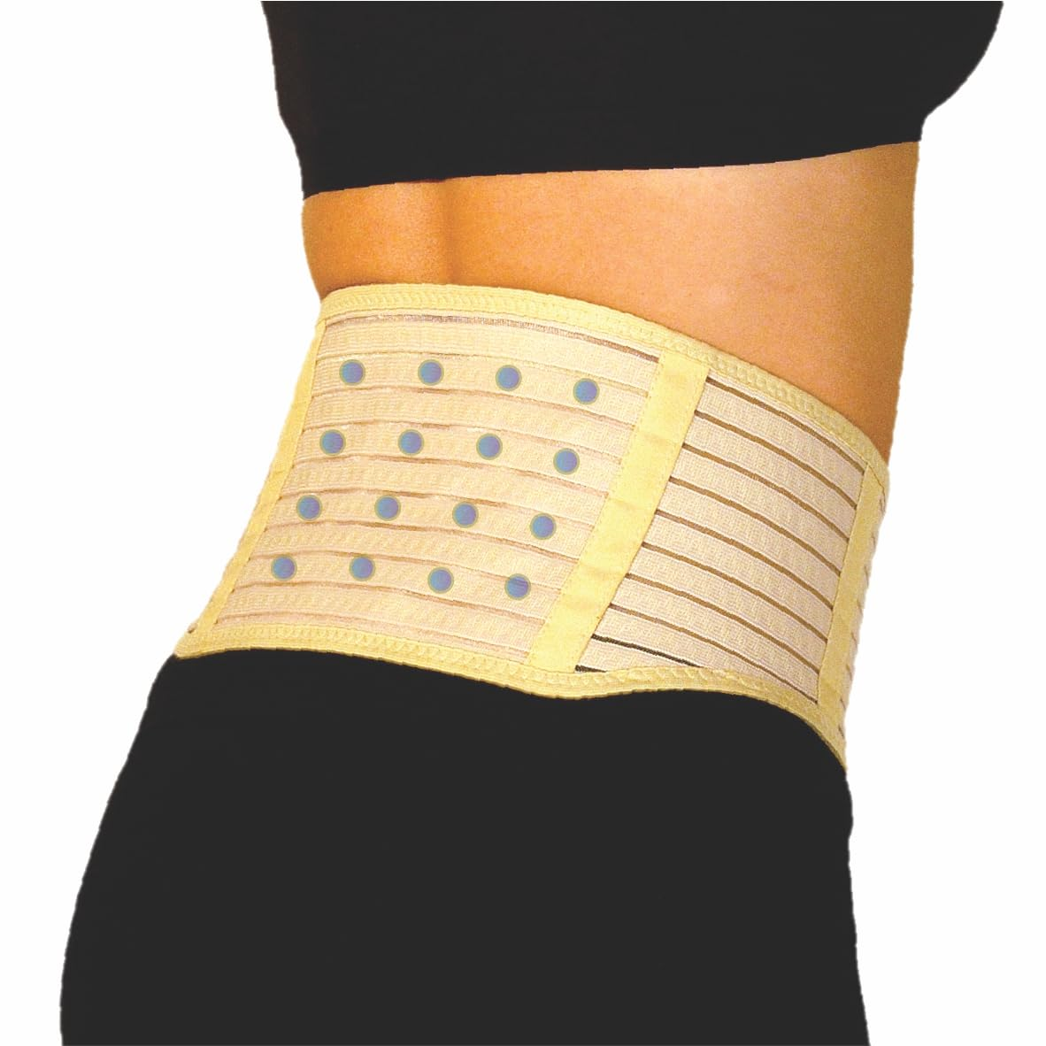Activease by Dick Wicks Magnetic Back Support Belt, Deluxe Lower Back Brace, Beige (XXL) image number 5