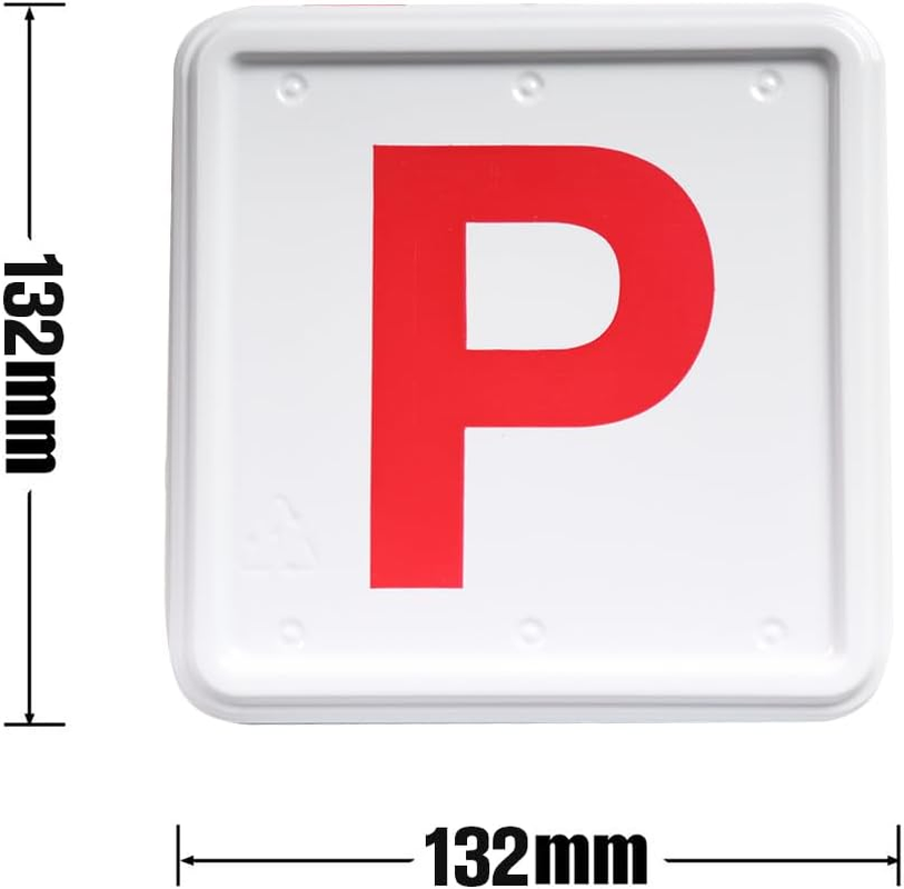 2Pcs Clip-Red P Plate Holder - Easy Attach & Remove License Plate Clips - No Damage to Car or Number Plate - Universal Fit for All Vehicles image number 2