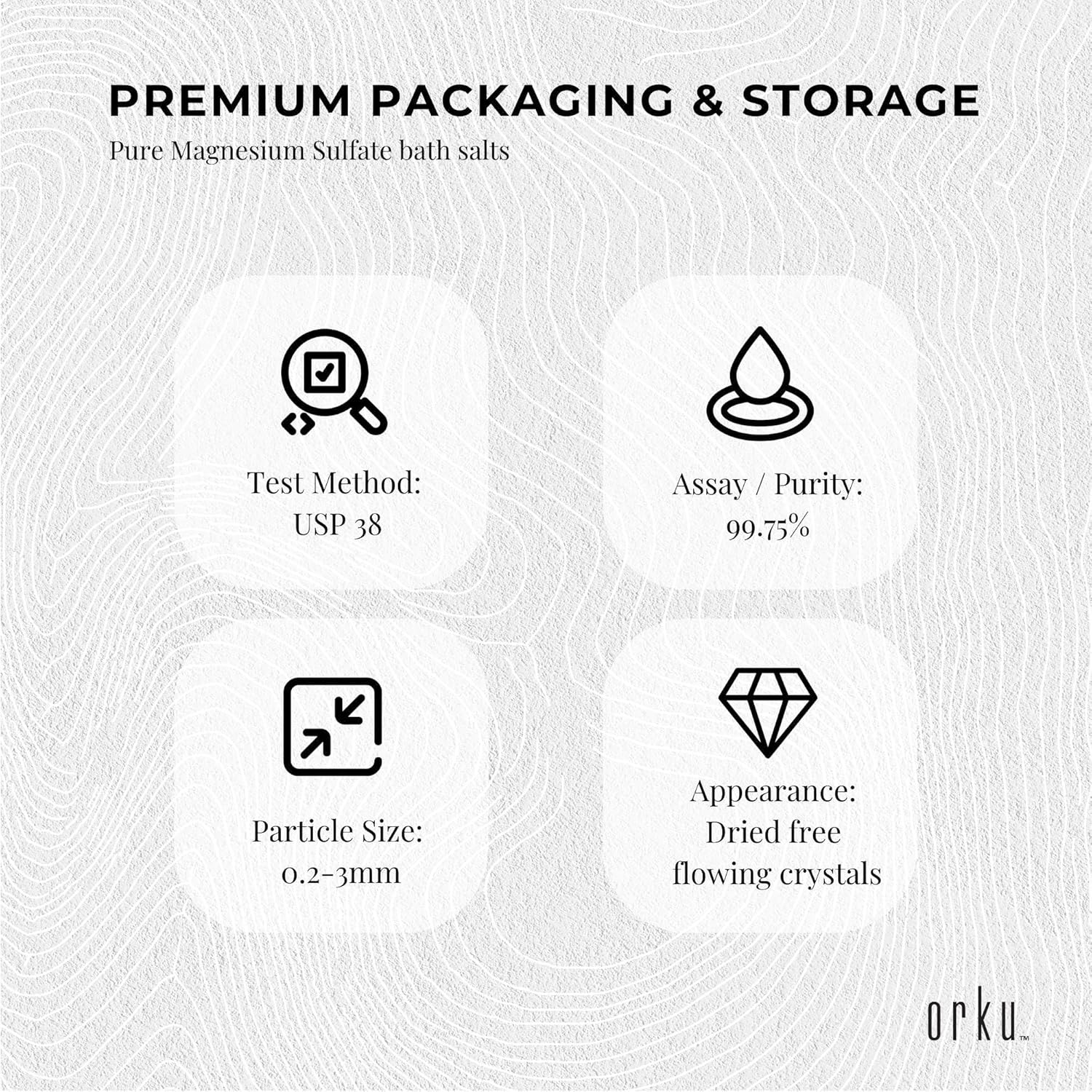 Orku 1Kg Epsom Salt - Magnesium Sulphate Bath Salts Skin Body image number 4