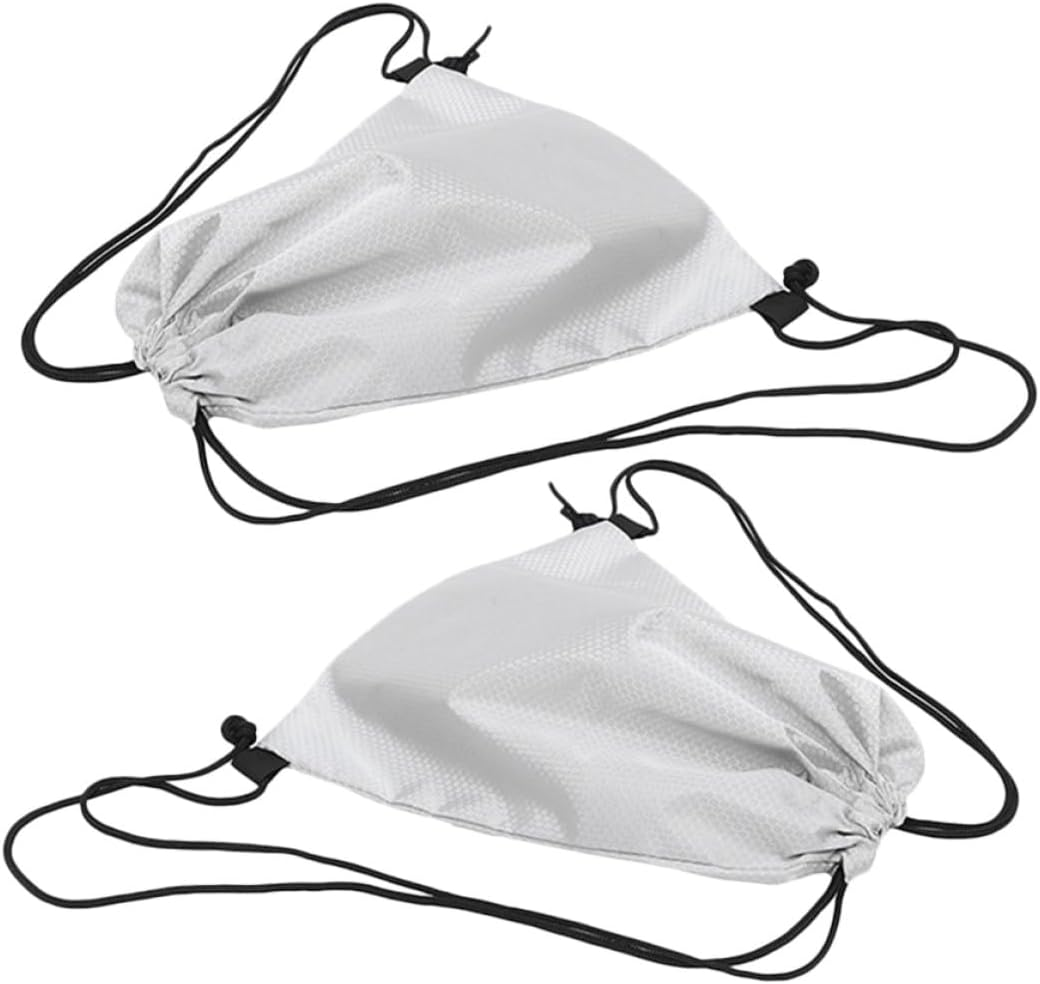 JOINPAYA 2Pcs Waterproof Drawstring Backpack Sports Bag Gym Sack Oxford Cloth Fitness Bag for Men Women Unisex Outdoor Basketball Cycling Gray image number 1