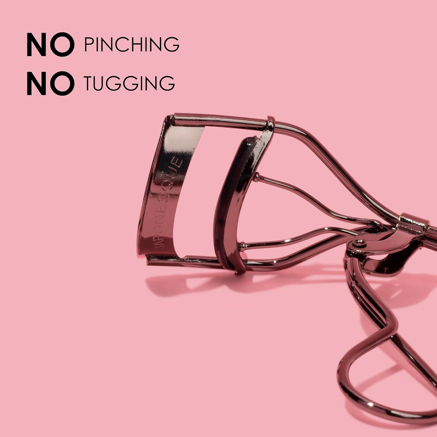 JAPONESQUE Extreme Lash Curler - Scissor Comfort Handle, Deep Curl, Keeps Lashes Curled for 8 Hours, High Arch Design, for Natural or False Lashes, Includes 1 Refill Pad (Gunmetal) image number 3