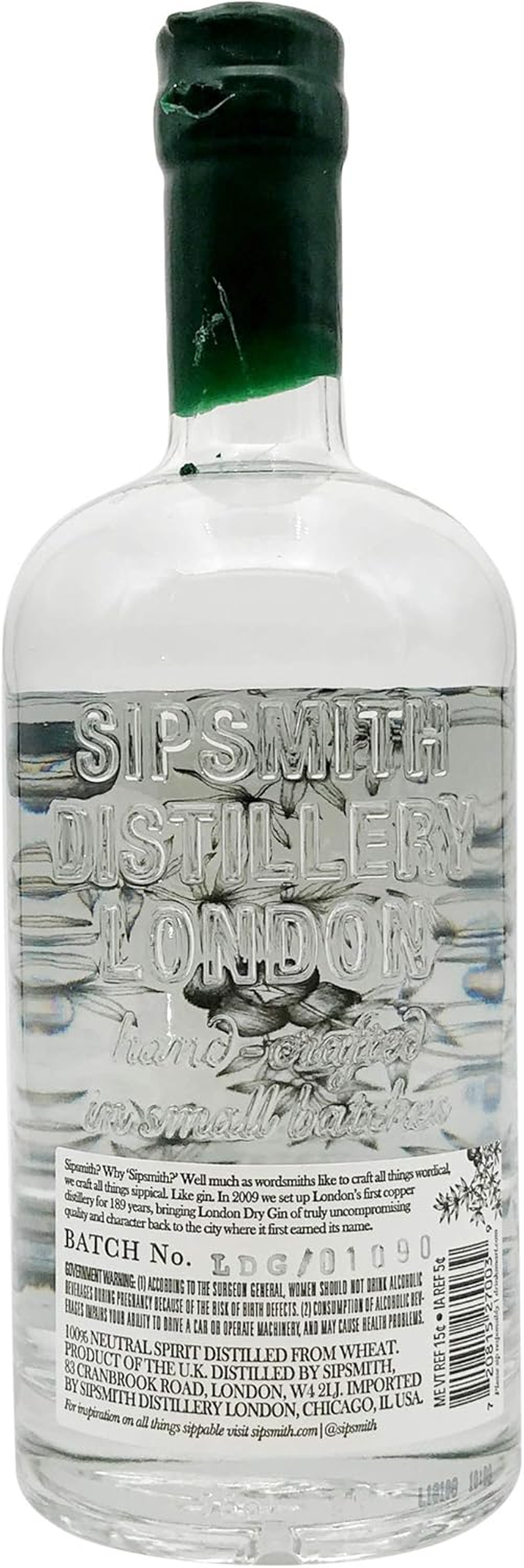 Sipsmith London Dry Gin 700Ml image number 1