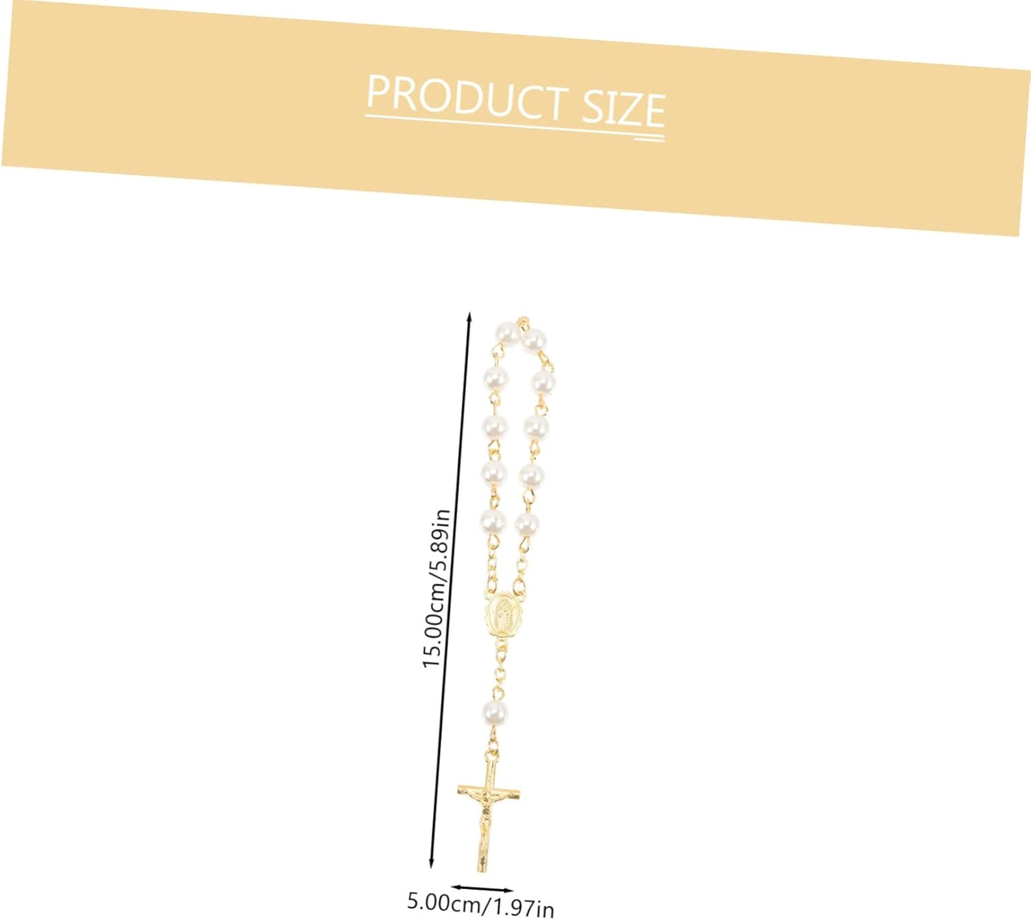 KOMBIUDA 6Pcs Rosary Cross Bracelet Finger Rosaries for Shower Boys Unique Baptism Favors Christian Elegant Party Accessories