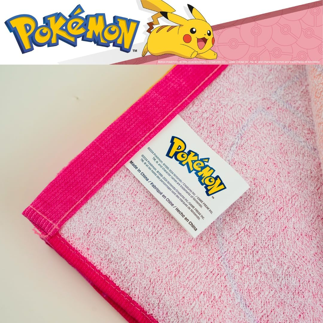 Franco Pokemon Girl Anime Kids Super Soft Cotton Bath/Pool/Beach Towel, 58 in X 28 In, (Officially Licensed Product) image number 3