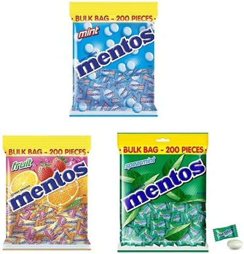 Mentos Candy Pillowpack Mint, Fruit & Spearmint
