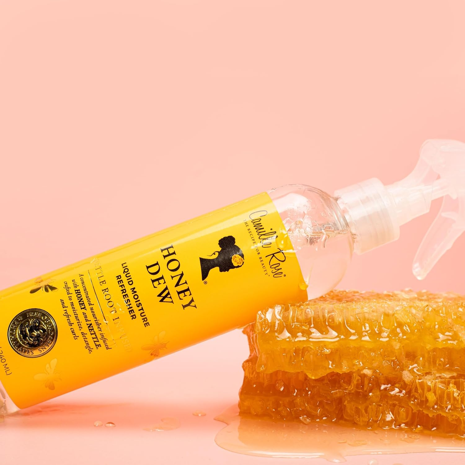 Camille Rose Honey Dew Liquid Moisture Refresher for a Daily Curl Refresh and Soft, Silky Hair | with Honey and Nettle Root image number 4