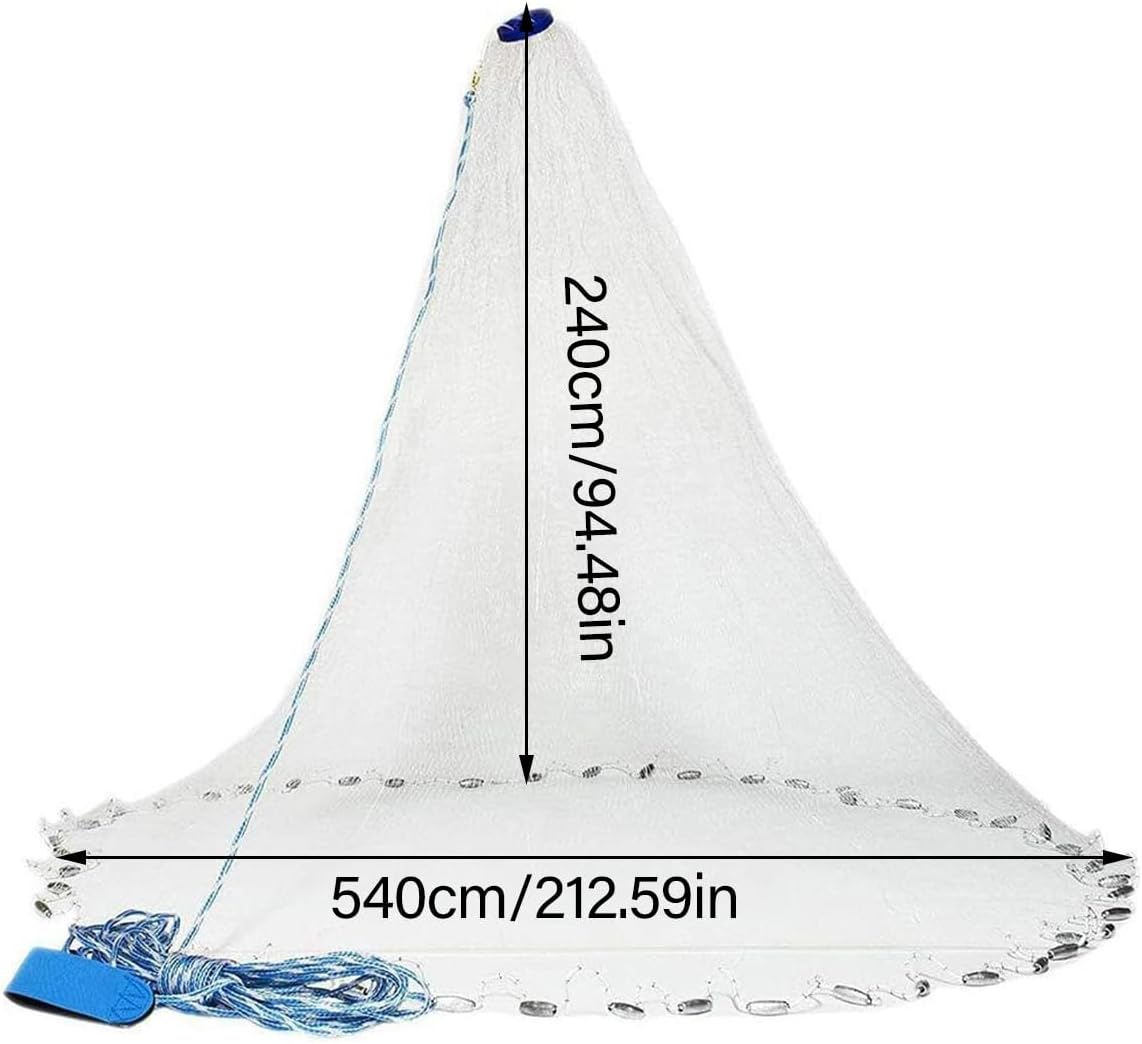 American-Style Hand-Throwing Net No-Ring Hand-Throwing Net Easy-Throwing Spin Net Fishing Net Fishing Net Monofilament Line image number 1