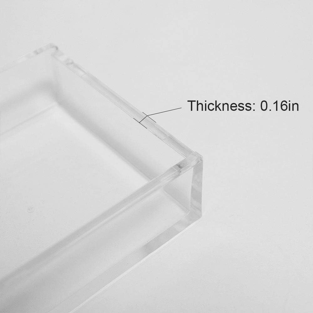 Multibey Clear Black Sticky Note Pad Holder for Desk, Memo Holder Paper Dispenser, Acrylic Desktop Accessories Organizer for Office School Home(Black) - Gold image number 5