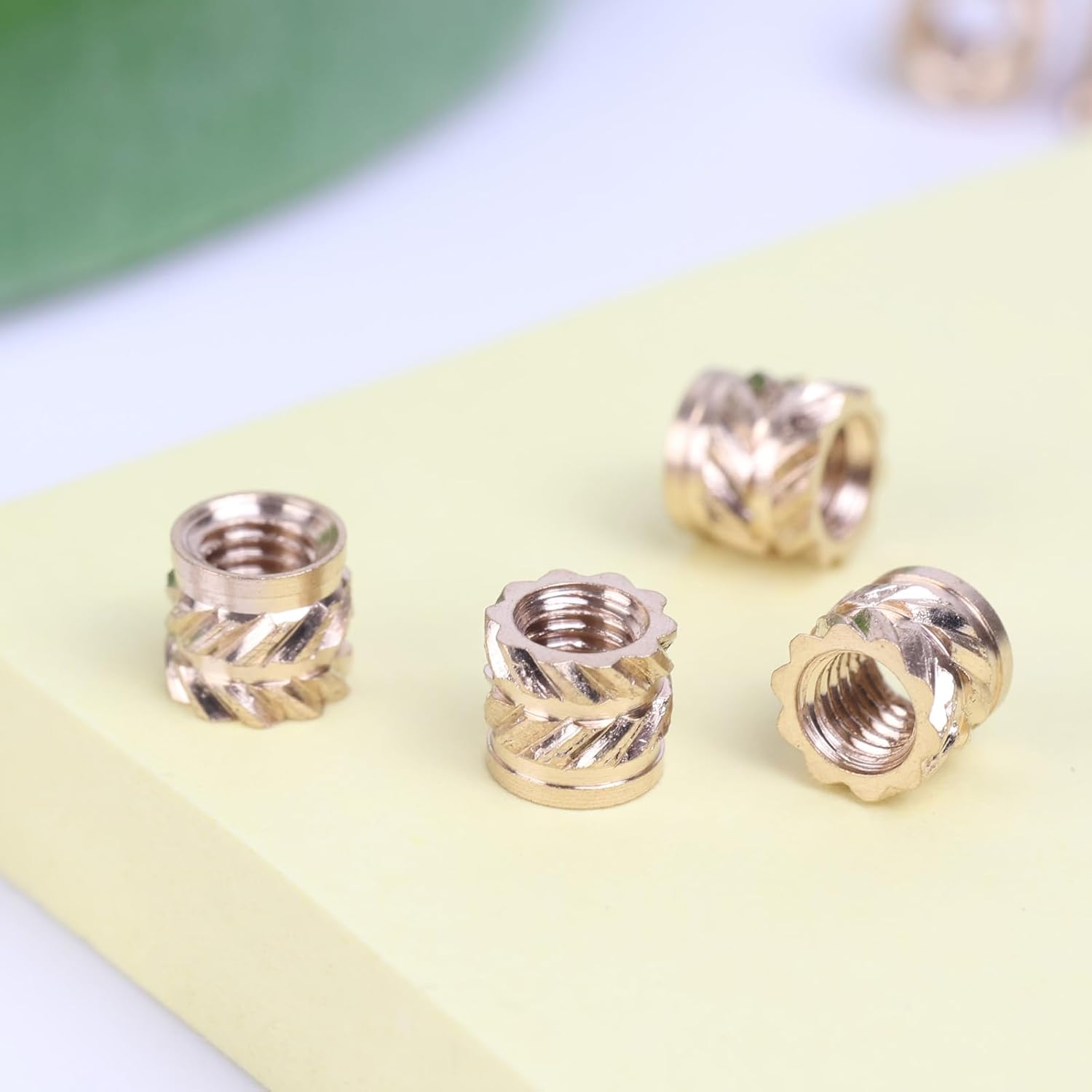 M3 Heat Set Threaded Inserts, M3X4X4.5Mm, 100 Pieces, Brass Knurled Nuts for 3D Printing & Plastic Parts image number 2