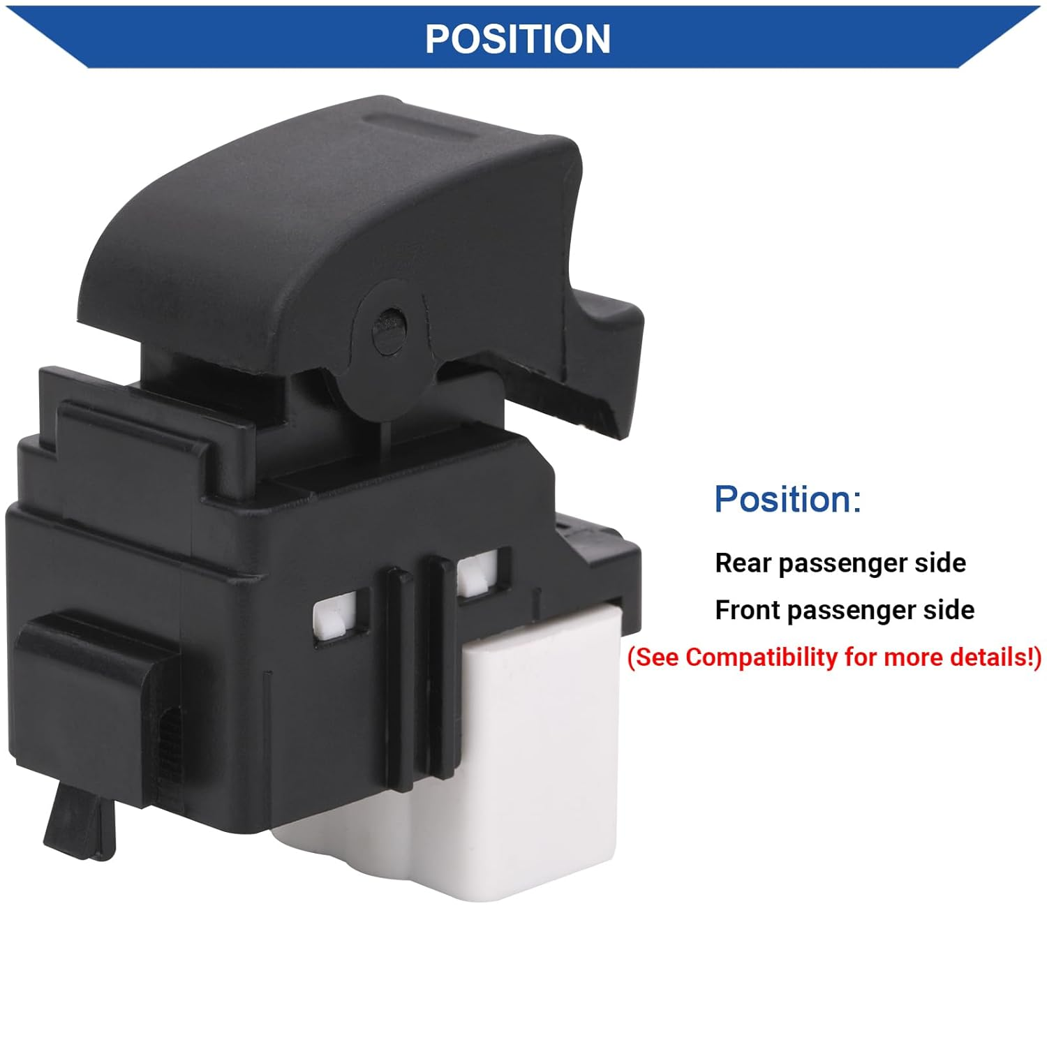 Obaee Power Window Switch Button Front Rear Passenger Side Compatible with Toyota Tundra Sienna Solara Matrix Corolla 4Runner RAV4 Tacoma 1993-2011, Scion Xa Xb Tc, Geo Prizm Replace OE 84810-12080