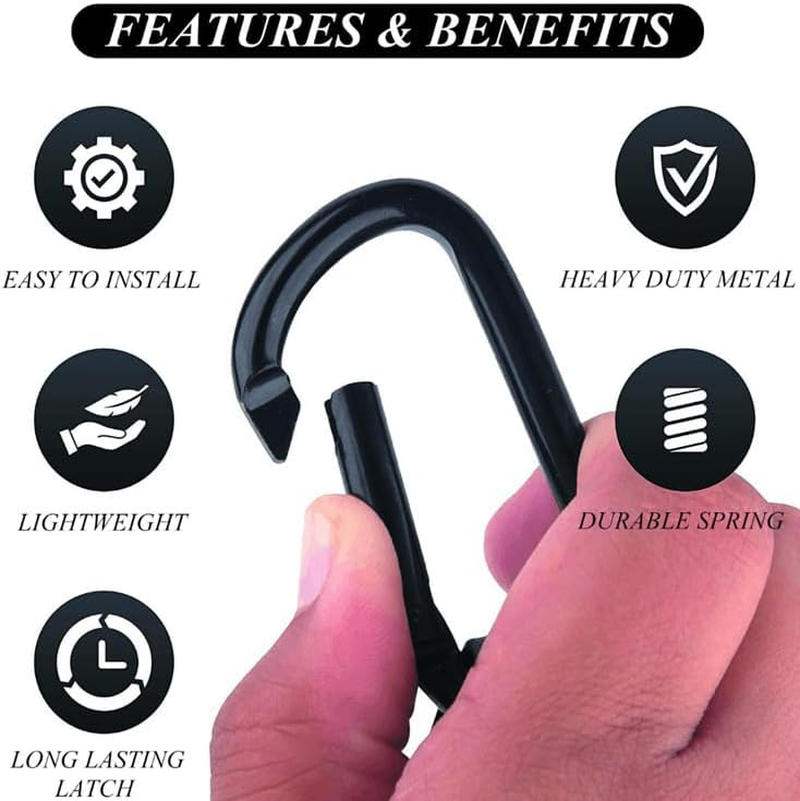 Custelen 2-Pack Universal Stroller Hooks | Adjustable Carabiner Clips for Bags - Carry up to 11 Lbs per Hook | Baby Essentials & Stroller Accessories (Brown) image number 6