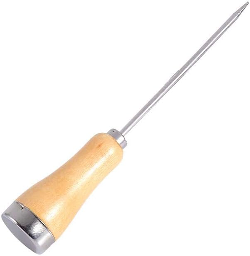 Ice Pick Crusher, Ice Pick Awl, Easy to Carry Secure Hold Stainless Steel Reduce Slips Wooden Handle for Picnics Bars Camping Kitchens image number 2