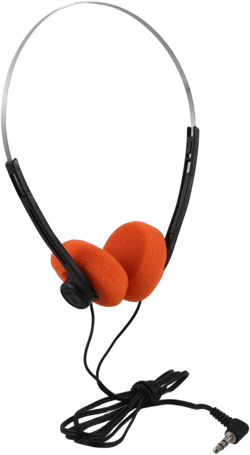 AUTSUPPL Lightweight Adjustable Retro Wired Headphones with Cushioned Small Ear Design for Comfortable Vocals and Versatile Use in Classroom Library Travel and Work image number 3