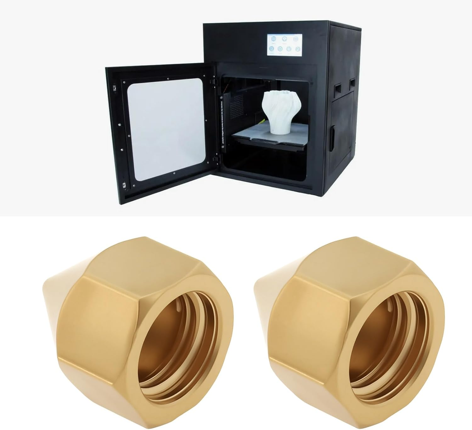 Create Idea 5Pcs 3D Printer Nozzle 1.75/0.4Mm Copper Nozzle Compatible with Tiertime UP image number 1